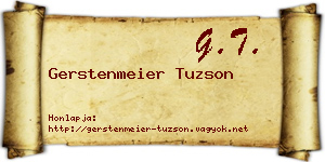 Gerstenmeier Tuzson névjegykártya